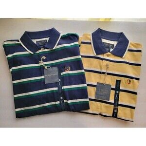2 Duck Head Short Sleeve Polo Golf Rugby Fish Hunt Outdoor Shirt Men Lg NWT New